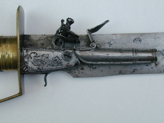 Rare Antique 18th Century Combination Cutlass and Pistol Circa 1770 — image 2